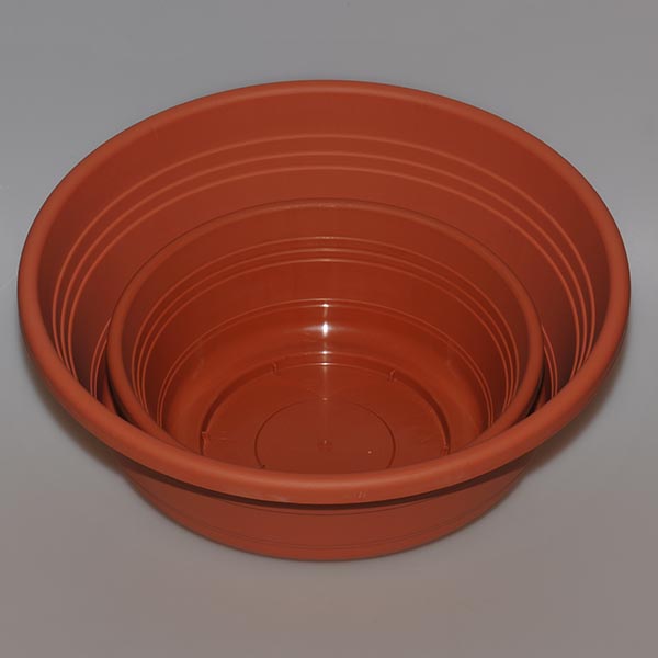 Round Container, brown, 25 cm diameter